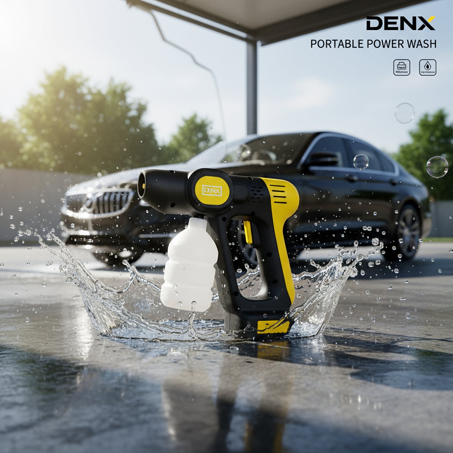 مرش غسيل السيارات بضغط عالي DENX بقوة 180W 20000 بضمان عامين