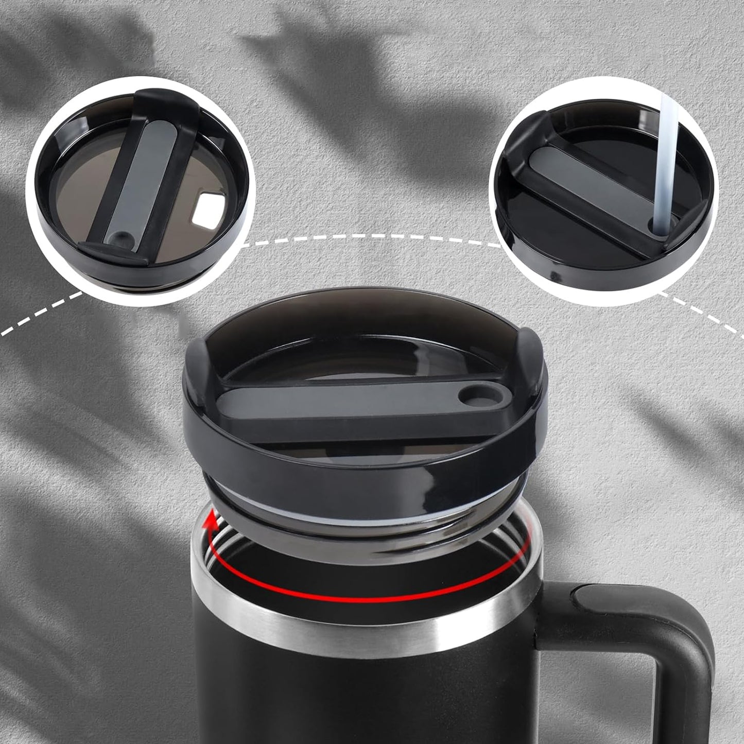 كوب سعة 1.18 لتر من الفولاذ المقاوم للصدأ