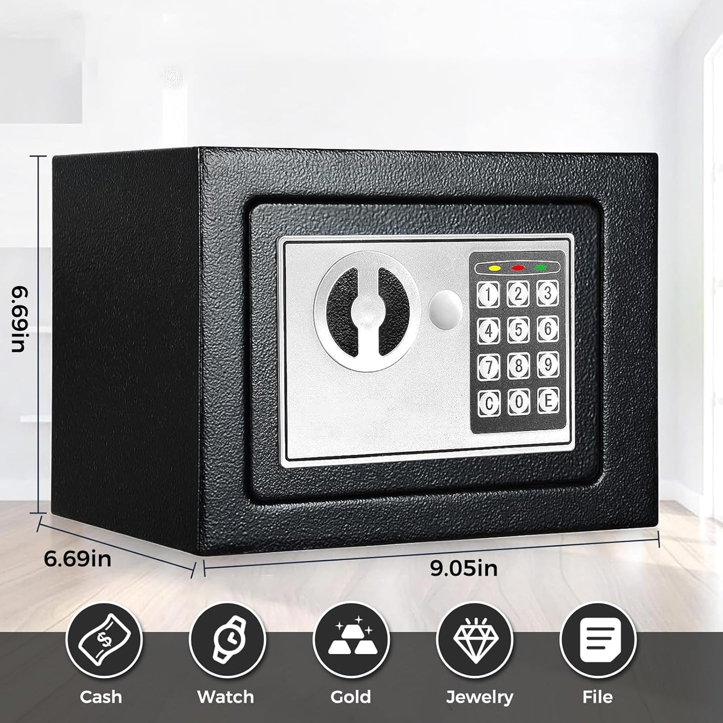 صندوق أمان الإلكترونيات المعدنية بضمان عام